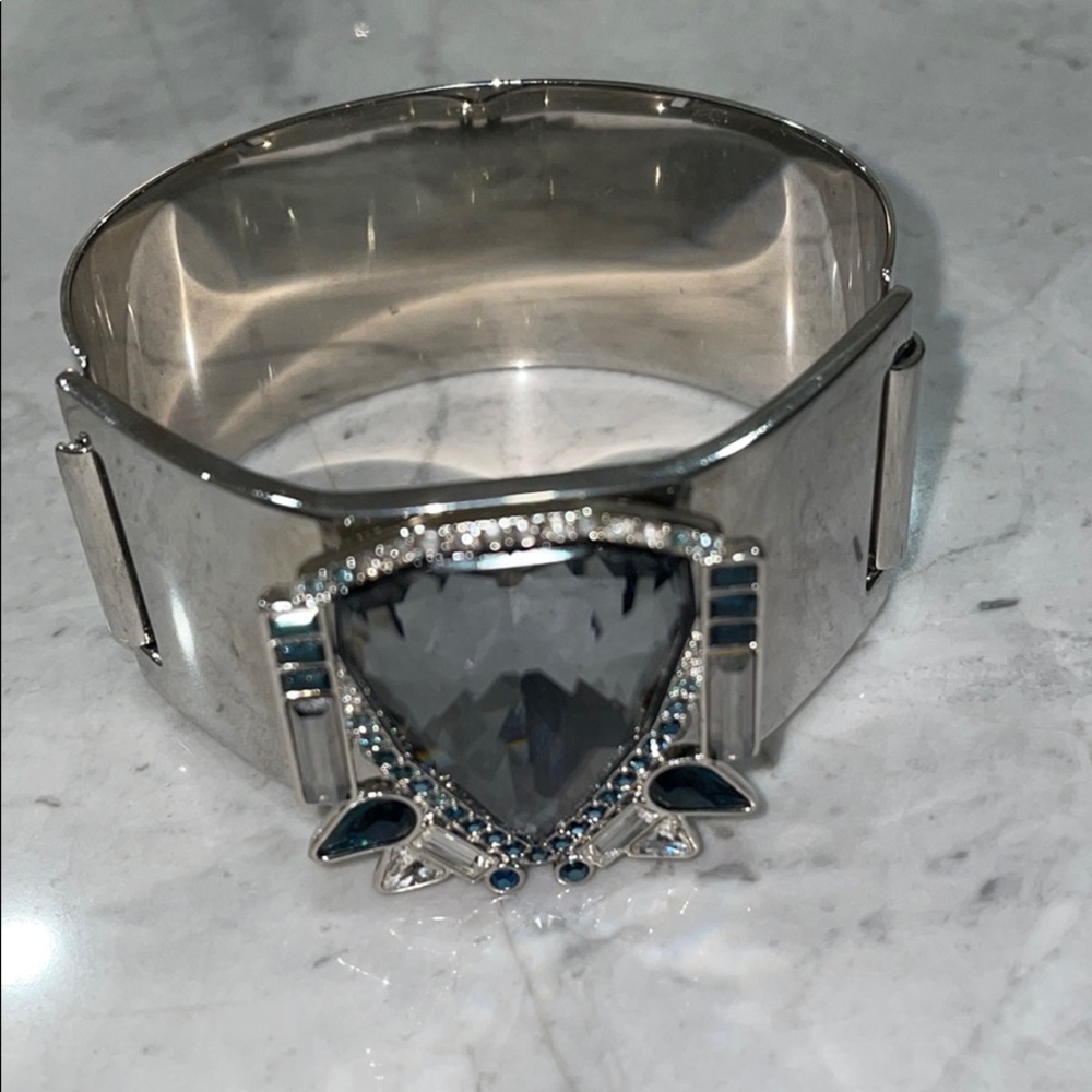 Swarovski Silver Bracelet with Blue Crystals